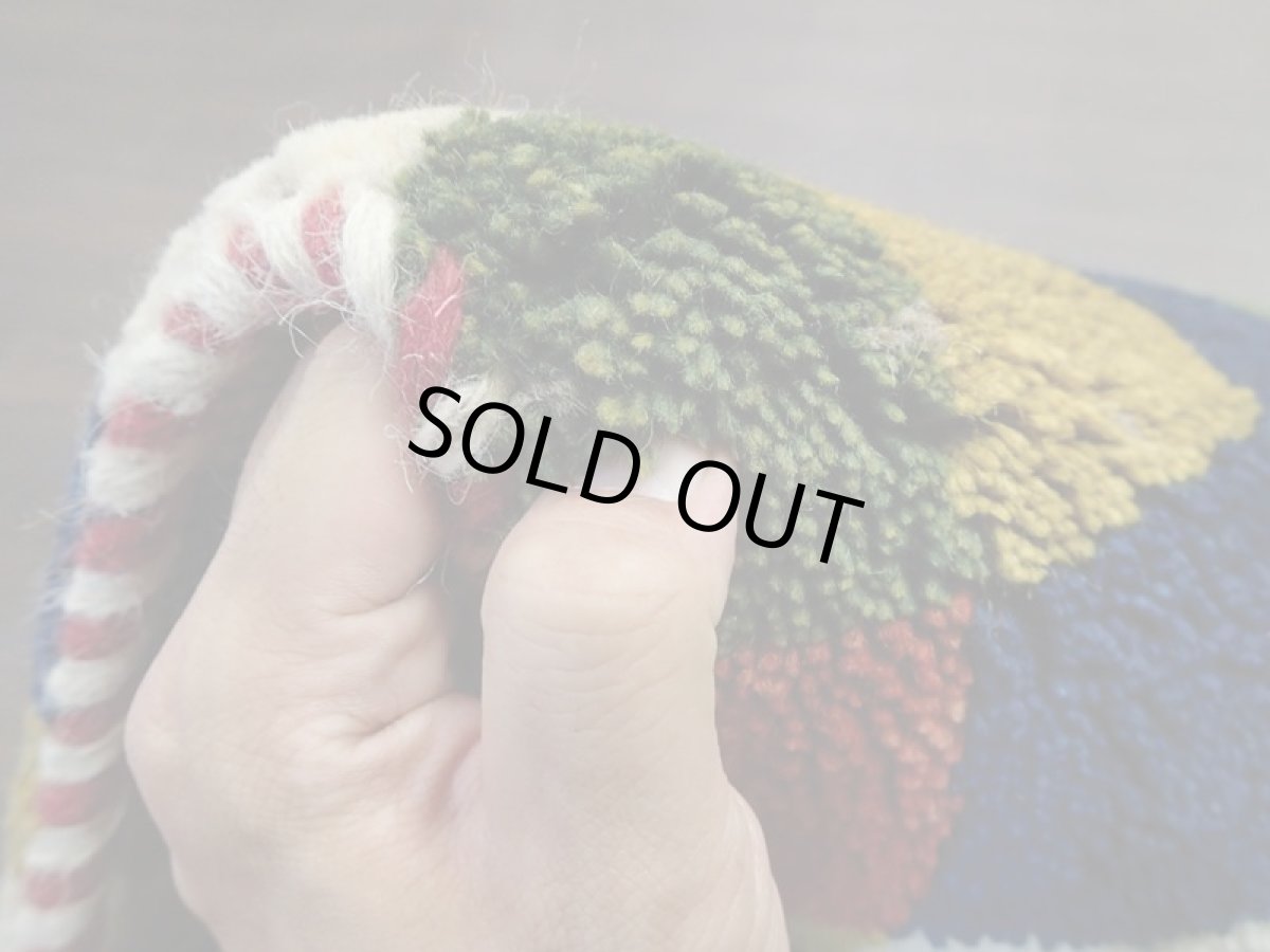 画像14: 新品 ペルシャ ギャッベ 玄関 マット 90cm サイズ 86 x 55 cm 201 肉厚 ウール ハンドメイド ギャベ 手織り トライバル ラグ 天然 敷物 カーペット マルチカラー ブロック 玄関ドアマットのアクセントに (14)