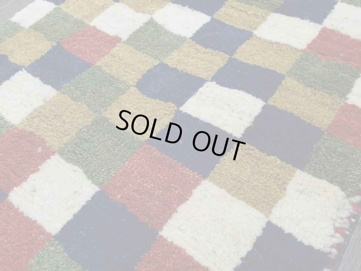 画像11: 新品 ペルシャ ギャッベ 玄関 マット 90cm サイズ 86 x 55 cm 201 肉厚 ウール ハンドメイド ギャベ 手織り トライバル ラグ 天然 敷物 カーペット マルチカラー ブロック 玄関ドアマットのアクセントに (11)