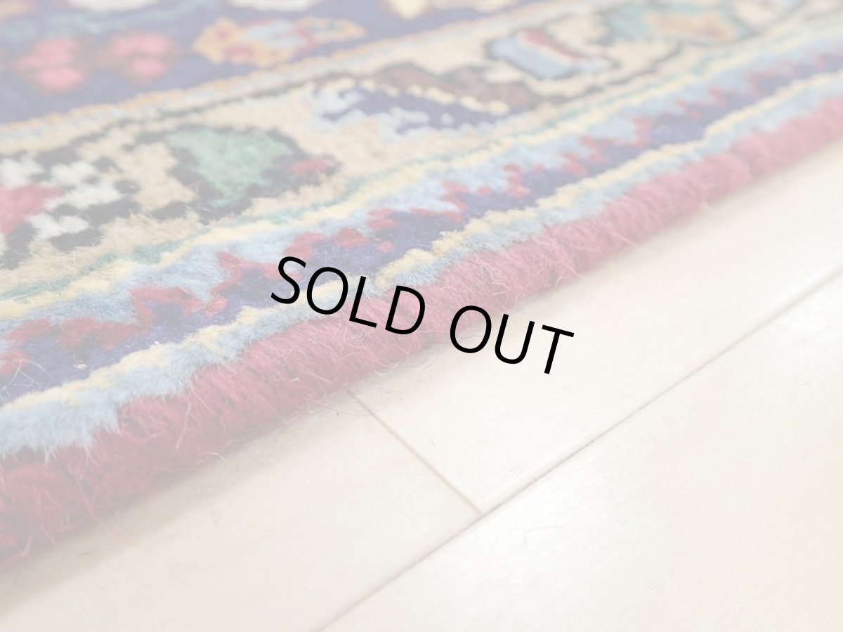 画像12: 良品 オールド ペルシャ 絨毯 タブリーズ リビング ダイニング 大判 3m 6畳 3人掛けソファ サイズ  310 x 205 cm z122 手織り トライバル ラグ 天然 ウール 敷物 マット カーペット 赤 メダリオン 草木 花 柄 ヴィンテージ ビンテージ OLD (12)