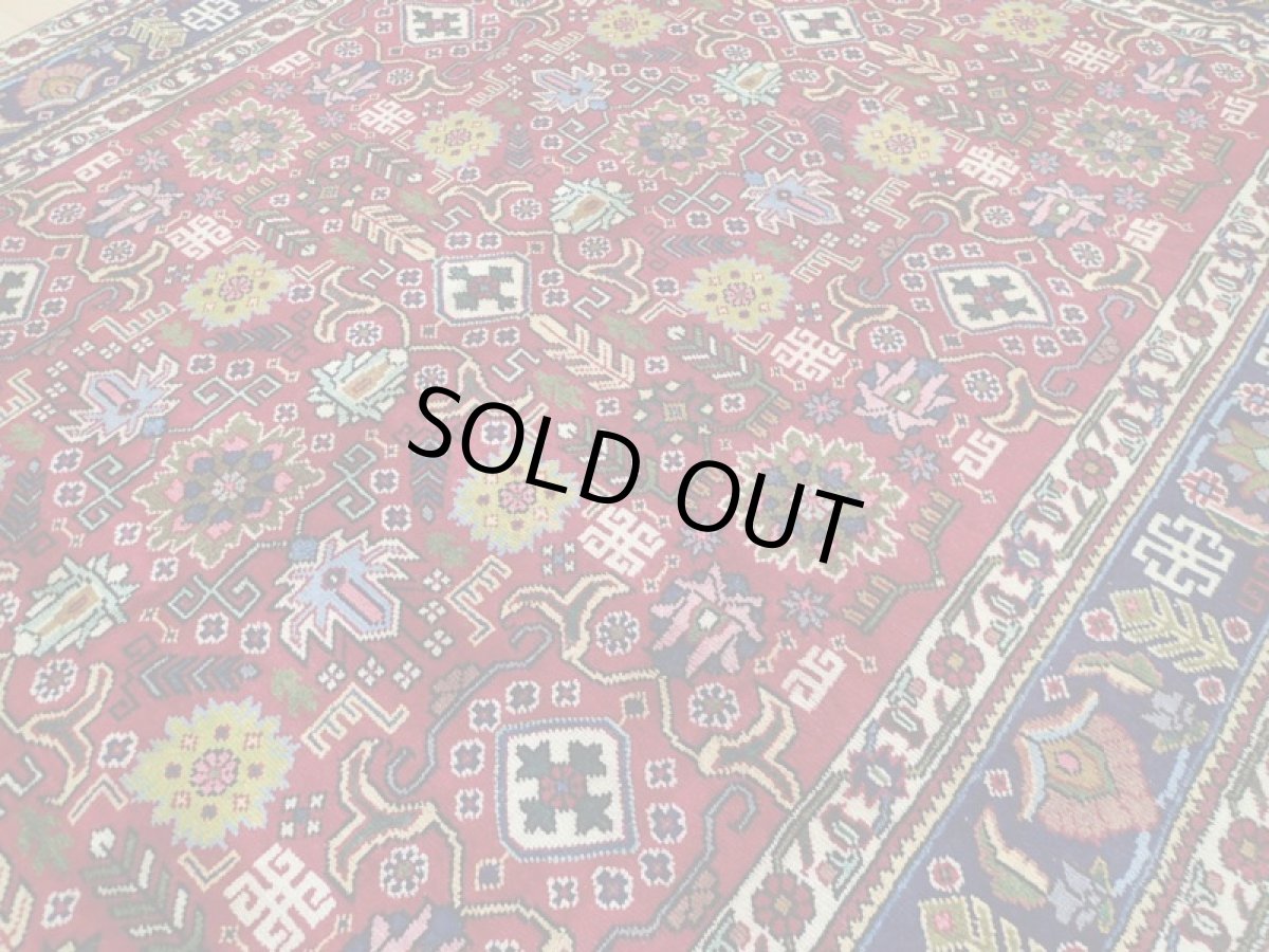 画像11: 良品 オールド ペルシャ 絨毯 タブリーズ リビング ダイニング 大判 3m 6畳 3人掛けソファ サイズ  297 x 205 cm z128 手織り トライバル ラグ 天然 ウール 敷物 マット カーペット 赤 メダリオン 草木 花 柄 ヴィンテージ ビンテージ OLD (11)