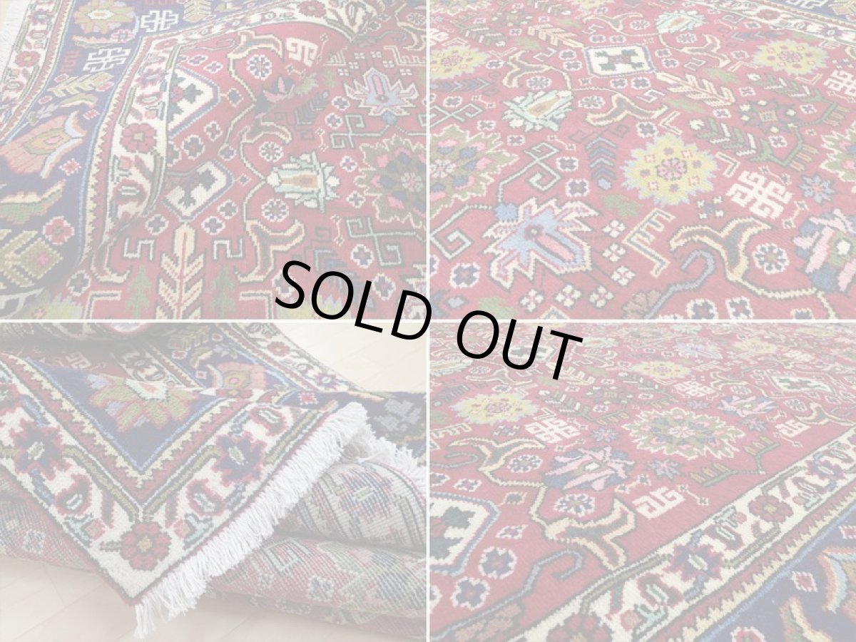 画像19: 良品 オールド ペルシャ 絨毯 タブリーズ リビング ダイニング 大判 3m 6畳 3人掛けソファ サイズ  297 x 205 cm z128 手織り トライバル ラグ 天然 ウール 敷物 マット カーペット 赤 メダリオン 草木 花 柄 ヴィンテージ ビンテージ OLD (19)