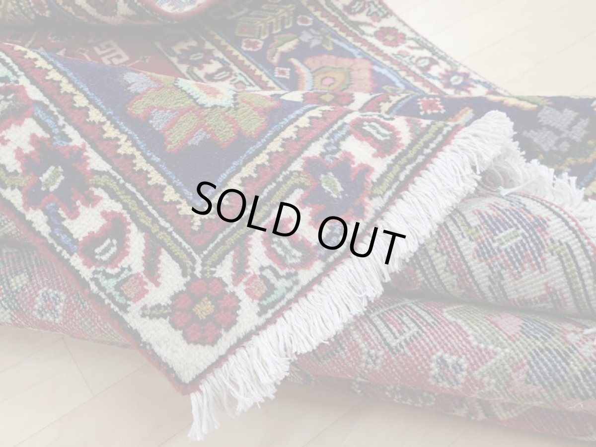 画像13: 良品 オールド ペルシャ 絨毯 タブリーズ リビング ダイニング 大判 3m 6畳 3人掛けソファ サイズ  297 x 205 cm z128 手織り トライバル ラグ 天然 ウール 敷物 マット カーペット 赤 メダリオン 草木 花 柄 ヴィンテージ ビンテージ OLD (13)