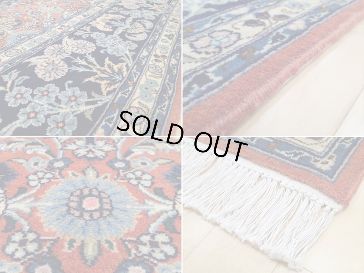 画像18: 新品 ペルシャ 絨毯 サルーク 3.5m リビング ダイニング 大判 6畳 3人掛けソファ サイズ 350 x 250 cm 111 ウール 手織り トライバル ラグ ハンドメイド マット カーペット 淡色 水色 赤 オレンジ 紺 (18)