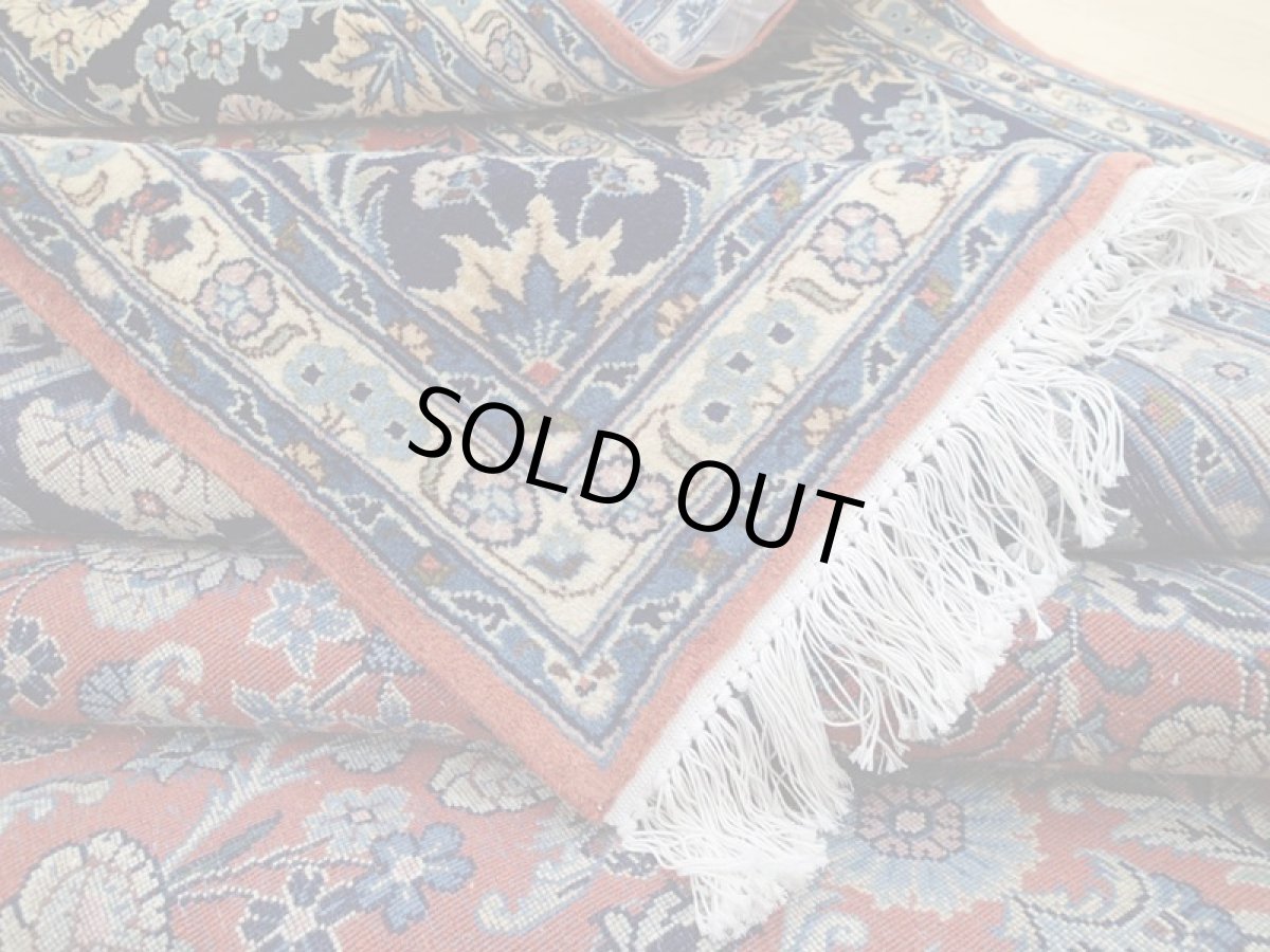 画像14: 新品 ペルシャ 絨毯 サルーク 3.5m リビング ダイニング 大判 6畳 3人掛けソファ サイズ 350 x 250 cm 111 ウール 手織り トライバル ラグ ハンドメイド マット カーペット 淡色 水色 赤 オレンジ 紺 (14)