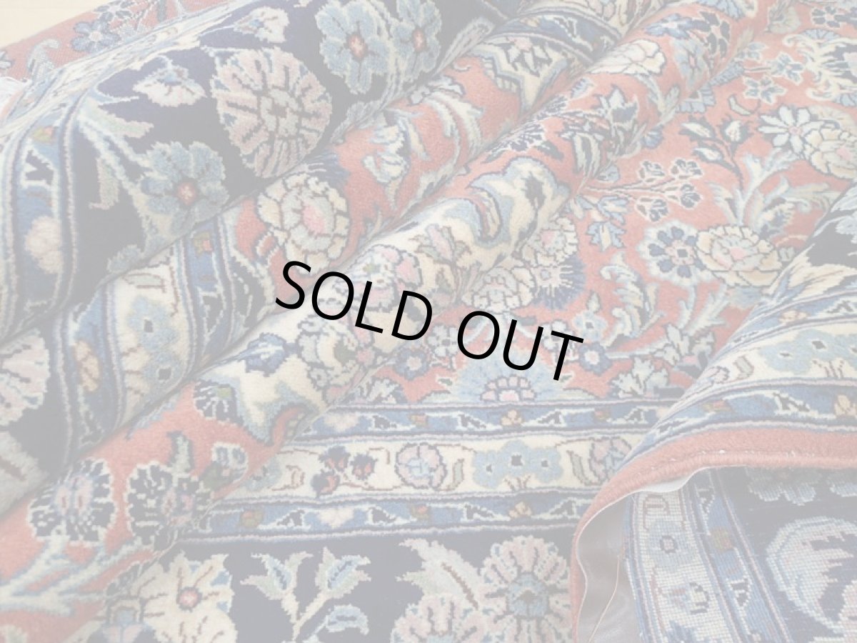 画像15: 新品 ペルシャ 絨毯 サルーク 3.5m リビング ダイニング 大判 6畳 3人掛けソファ サイズ 350 x 250 cm 111 ウール 手織り トライバル ラグ ハンドメイド マット カーペット 淡色 水色 赤 オレンジ 紺 (15)