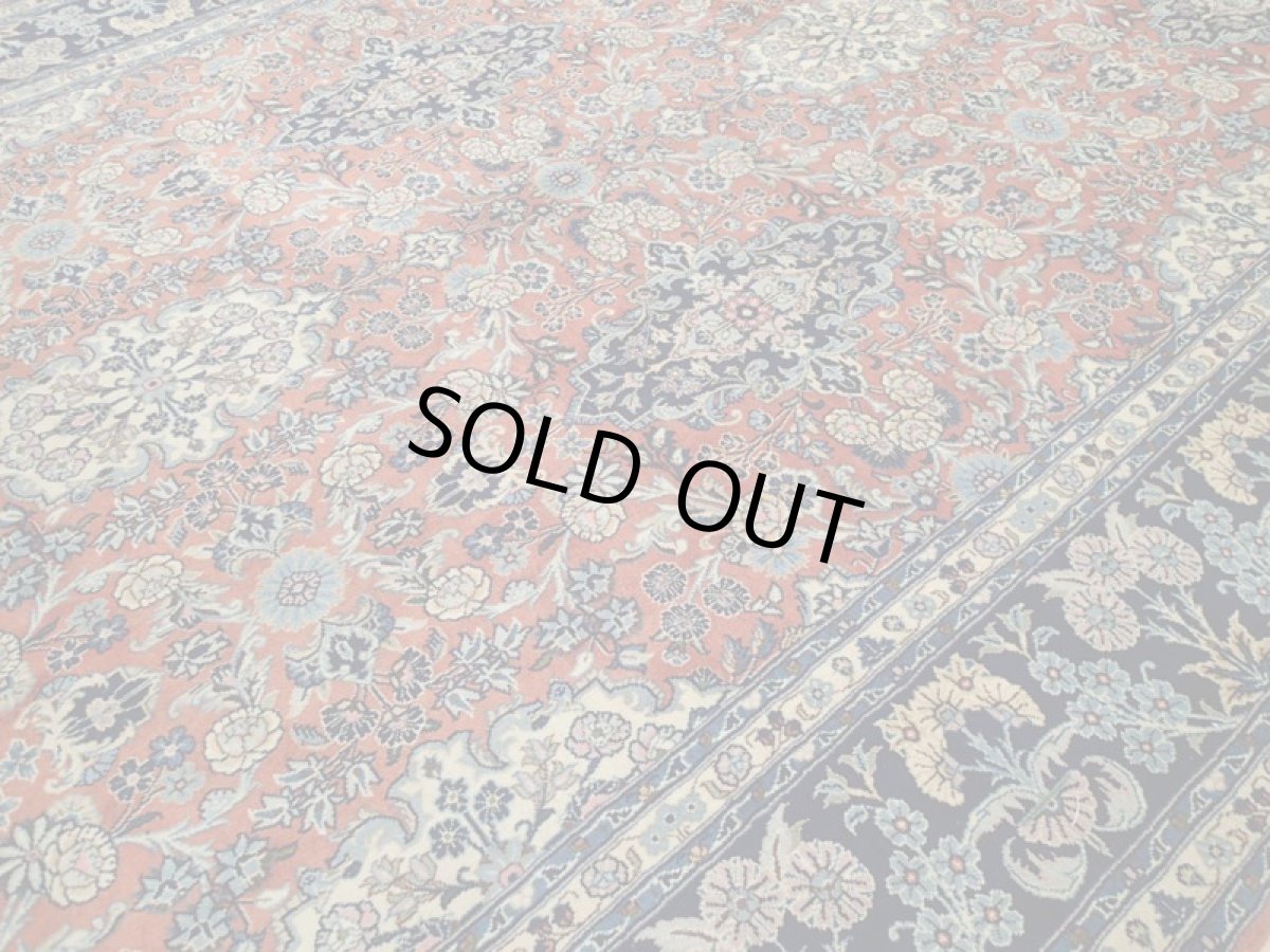 画像11: 新品 ペルシャ 絨毯 サルーク 3.5m リビング ダイニング 大判 6畳 3人掛けソファ サイズ 350 x 250 cm 111 ウール 手織り トライバル ラグ ハンドメイド マット カーペット 淡色 水色 赤 オレンジ 紺 (11)