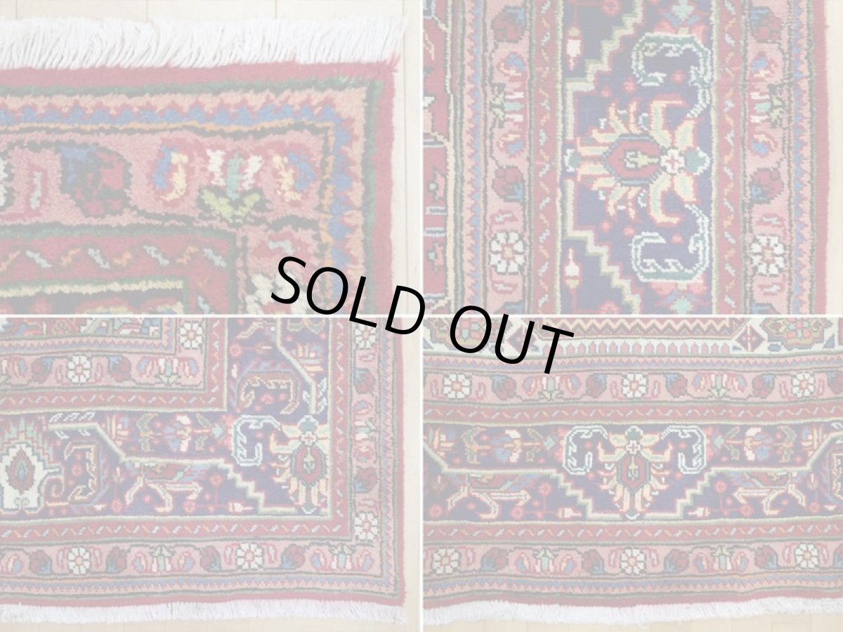 画像19: 良品 オールド ペルシャ 絨毯 タブリーズ リビング ダイニング 大判 3.7m 10畳 3人掛け コーナーソファ サイズ  365 x 244 cm z146 手織り トライバル ラグ 天然 ウール 敷物 マット カーペット 赤 メダリオン 草木 花 柄 ヴィンテージ ビンテージ OLD (19)