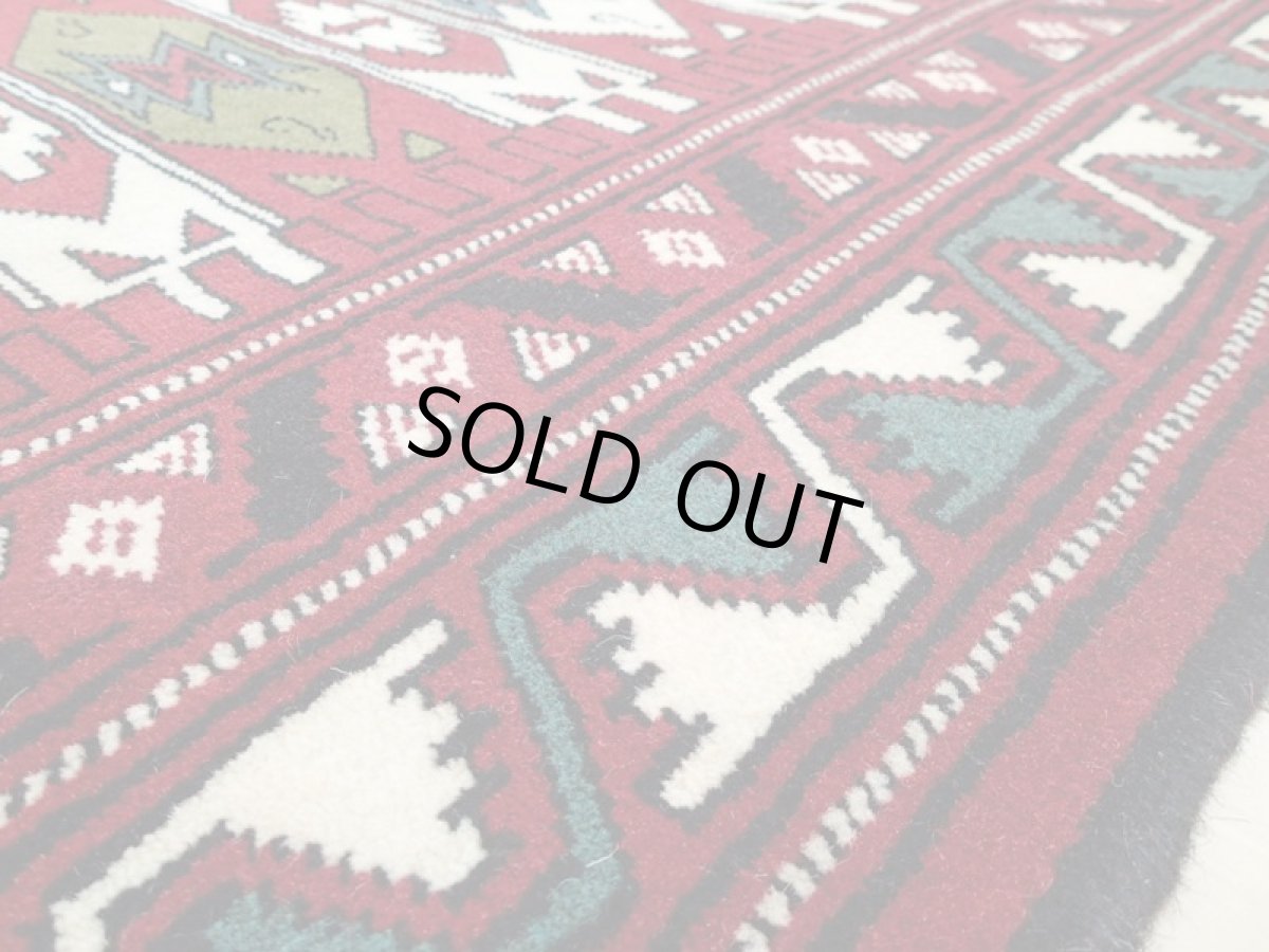 画像14: 新品 ペルシャ 絨毯 トルクメン リビング センター サイズ 2m 6畳 2人掛け ソファ サイズ 190 x 130 cm z180 ウール 天然 手織り トライバル ラグ 敷物 マット カーペット クリーム 民族 柄 ベッドサイドにもおすすめのサイズ (14)