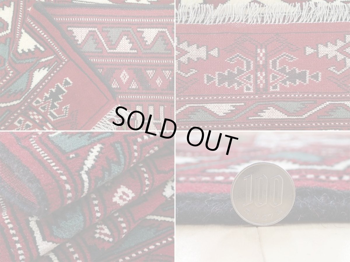 画像20: 新品 ペルシャ 絨毯 トルクメン リビング センター サイズ 2m 6畳 2人掛け ソファ サイズ 190 x 130 cm z180 ウール 天然 手織り トライバル ラグ 敷物 マット カーペット クリーム 民族 柄 ベッドサイドにもおすすめのサイズ (20)