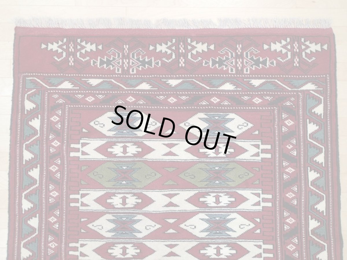 画像6: 新品 ペルシャ 絨毯 トルクメン リビング センター サイズ 2m 6畳 2人掛け ソファ サイズ 190 x 130 cm z180 ウール 天然 手織り トライバル ラグ 敷物 マット カーペット クリーム 民族 柄 ベッドサイドにもおすすめのサイズ (6)