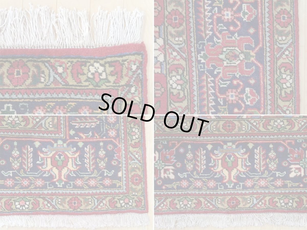 画像19: 良品 オールド ペルシャ 絨毯 タブリーズ リビング ダイニング 大判 4m 10畳 3人掛け コーナーソファ サイズ  387 x 285 cm z101 手織り トライバル ラグ 天然 ウール 敷物 マット カーペット 赤 メダリオン 草木 花 柄 ヴィンテージ ビンテージ OLD (19)