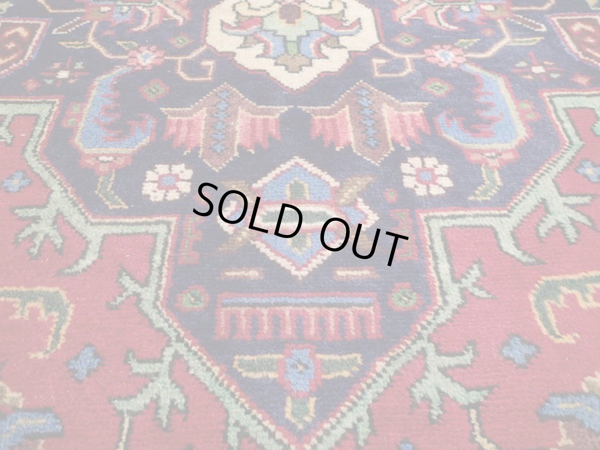 画像13: 良品 オールド ペルシャ 絨毯 タブリーズ リビング ダイニング 大判 4m 10畳 3人掛け コーナーソファ サイズ  387 x 285 cm z101 手織り トライバル ラグ 天然 ウール 敷物 マット カーペット 赤 メダリオン 草木 花 柄 ヴィンテージ ビンテージ OLD (13)