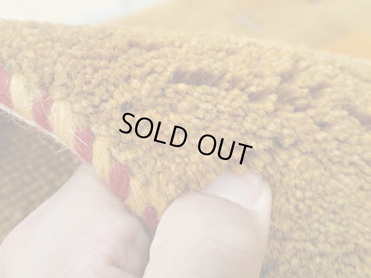 画像16: 新品 ペルシャ ギャッベ 2m リビング 3畳 2〜3人掛けソファ サイズ 200 x 158 cm 19 肉厚 ウール ギャベ 手織り 天然 ハンドメイド ラグ 絨毯 カーペット 黄 木 動物 柄 (16)