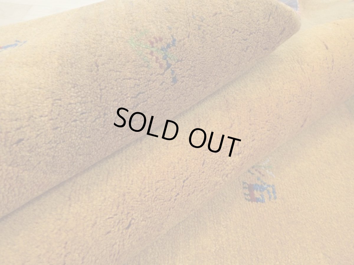 画像14: 新品 ペルシャ ギャッベ 2m リビング 3畳 2〜3人掛けソファ サイズ 200 x 158 cm 19 肉厚 ウール ギャベ 手織り 天然 ハンドメイド ラグ 絨毯 カーペット 黄 木 動物 柄 (14)