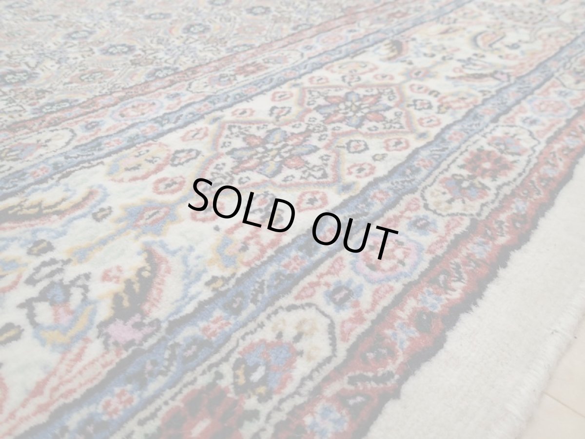 画像13: 新品 ペルシャ 絨毯 ビジャー(ムード) リビング ダイニング サイズ 3.2m 6畳 3人掛け ソファ サイズ 315 x 196 cm z126 ウール 天然 手織り トライバル ラグ 敷物 マット カーペット クリーム マヒ ヘラティ 柄 (13)