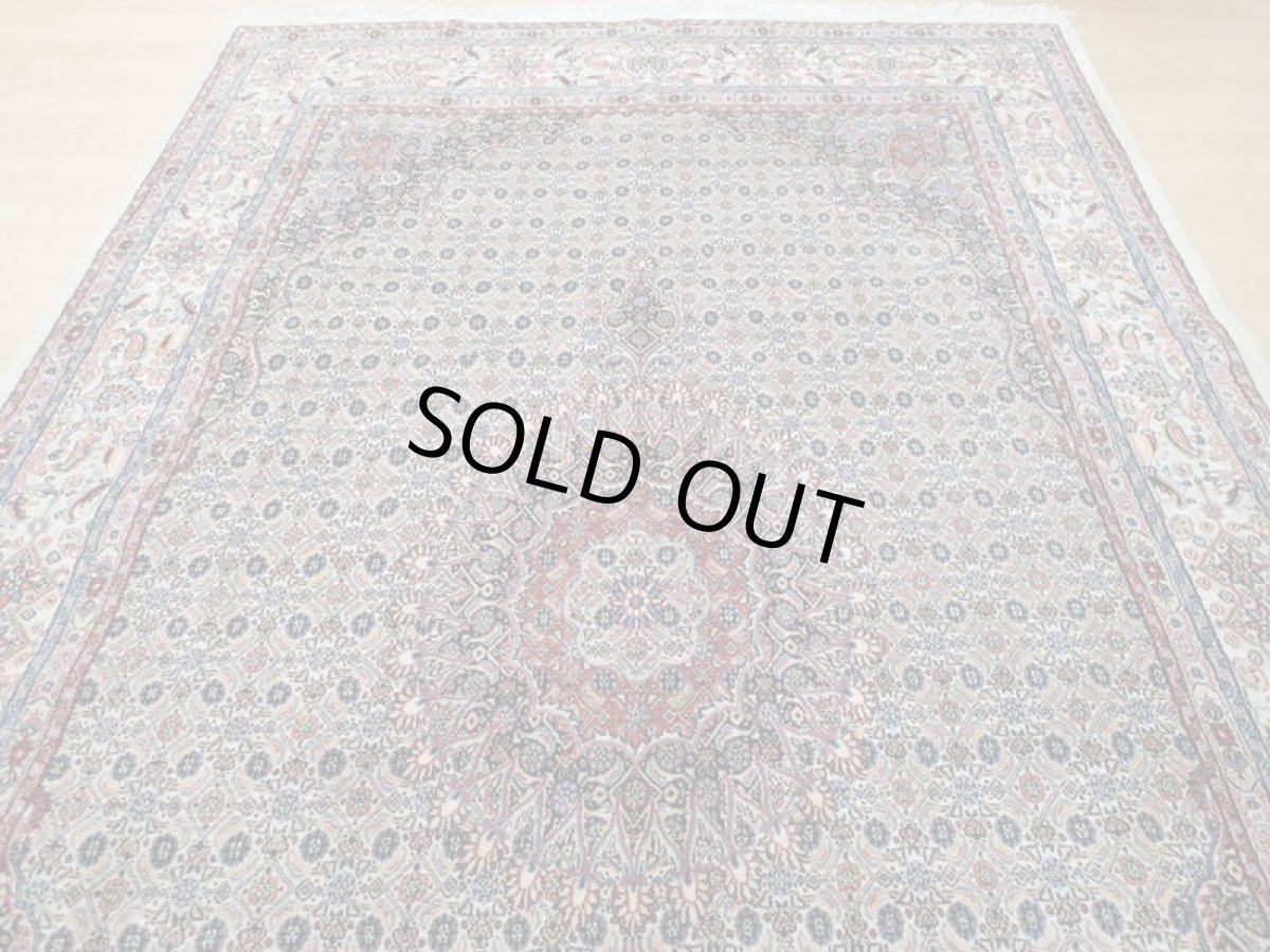 画像6: 新品 ペルシャ 絨毯 ビジャー(ムード) リビング ダイニング サイズ 3.2m 6畳 3人掛け ソファ サイズ 315 x 196 cm z126 ウール 天然 手織り トライバル ラグ 敷物 マット カーペット クリーム マヒ ヘラティ 柄 (6)