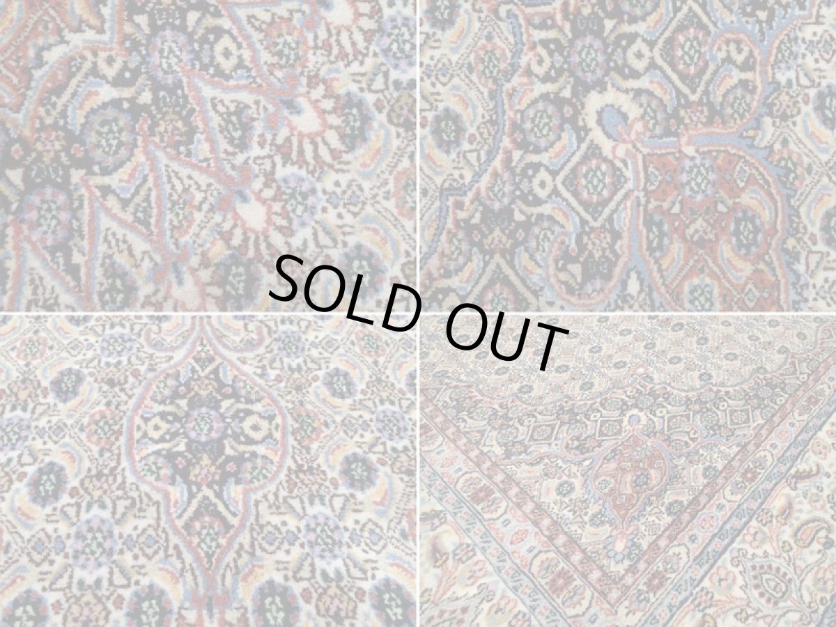 画像17: 新品 ペルシャ 絨毯 ビジャー(ムード) リビング ダイニング サイズ 3.2m 6畳 3人掛け ソファ サイズ 315 x 196 cm z126 ウール 天然 手織り トライバル ラグ 敷物 マット カーペット クリーム マヒ ヘラティ 柄 (17)