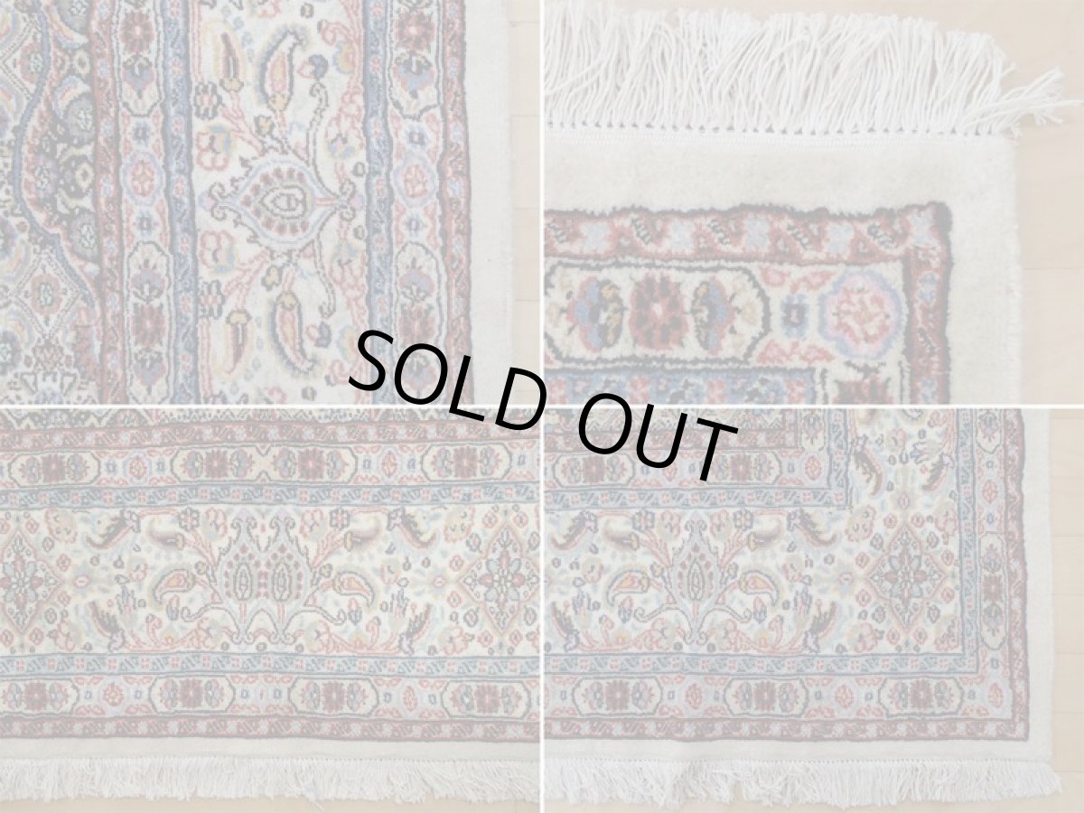 画像19: 新品 ペルシャ 絨毯 ビジャー(ムード) リビング ダイニング サイズ 3.2m 6畳 3人掛け ソファ サイズ 315 x 196 cm z126 ウール 天然 手織り トライバル ラグ 敷物 マット カーペット クリーム マヒ ヘラティ 柄 (19)