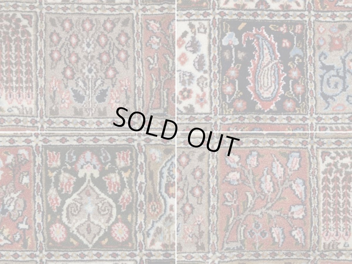 画像16: 新品 ペルシャ 絨毯 ビジャー(ムード) リビング ダイニング サイズ 3.1m 6畳 3人掛け ソファ サイズ 310 x 192 cm z123 ウール 天然 手織り トライバル ラグ 敷物 マット カーペット クリーム 茶 へシティ パネル ブロック 柄 (16)