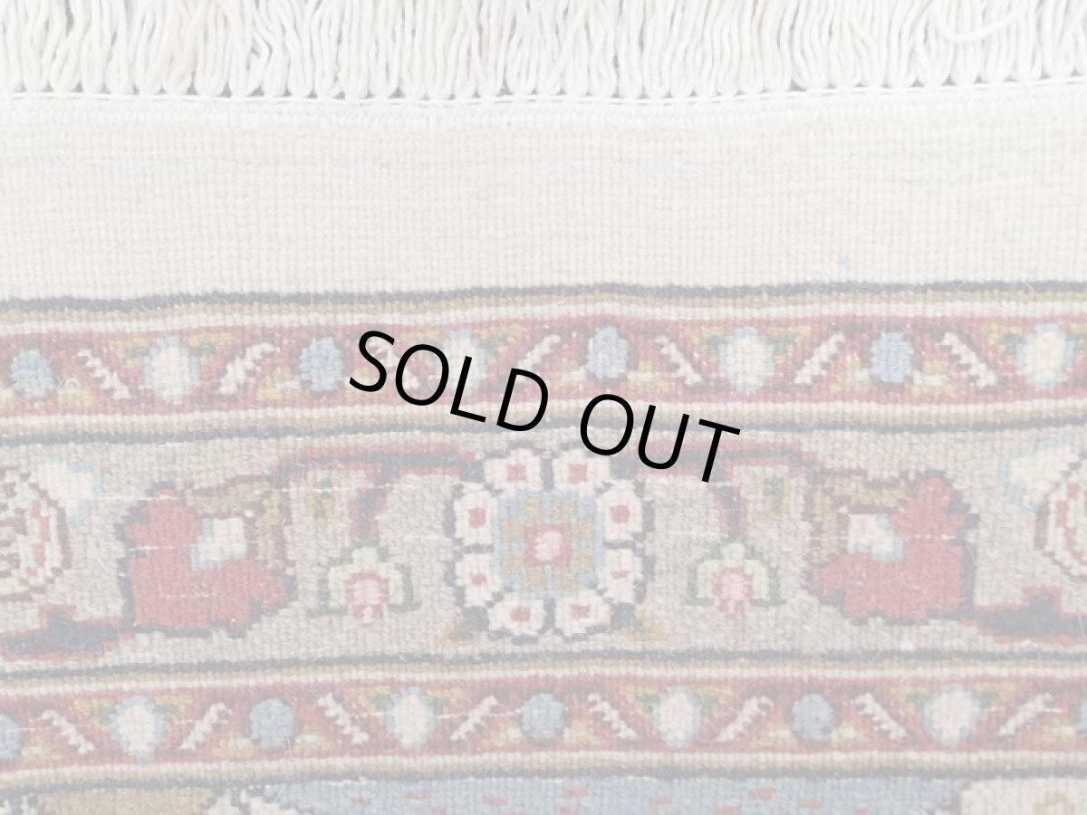 画像15: 新品 ペルシャ 絨毯 ビジャー(ムード) リビング ダイニング サイズ 3.1m 6畳 3人掛け ソファ サイズ 310 x 192 cm z123 ウール 天然 手織り トライバル ラグ 敷物 マット カーペット クリーム 茶 へシティ パネル ブロック 柄 (15)