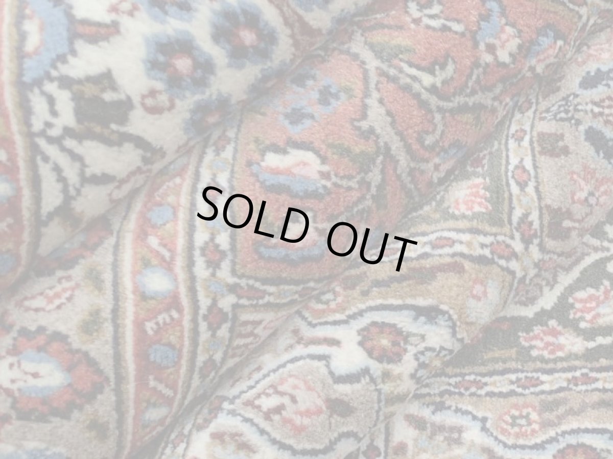 画像14: 新品 ペルシャ 絨毯 ビジャー(ムード) リビング ダイニング サイズ 3.1m 6畳 3人掛け ソファ サイズ 310 x 192 cm z123 ウール 天然 手織り トライバル ラグ 敷物 マット カーペット クリーム 茶 へシティ パネル ブロック 柄 (14)