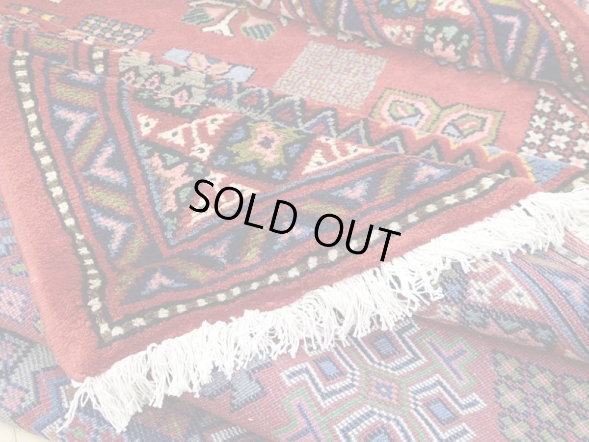 画像14: 新品 ペルシャ 絨毯 アラク リビング ダイニング サイズ 3.2m 6畳 3人掛け ソファ サイズ 316 x 234 cm 171 ウール 天然 手織り トライバル ラグ 敷物 マット カーペット ジョーシャガン柄 花菱模様 ギャッベの様なふかふか絨毯 (14)