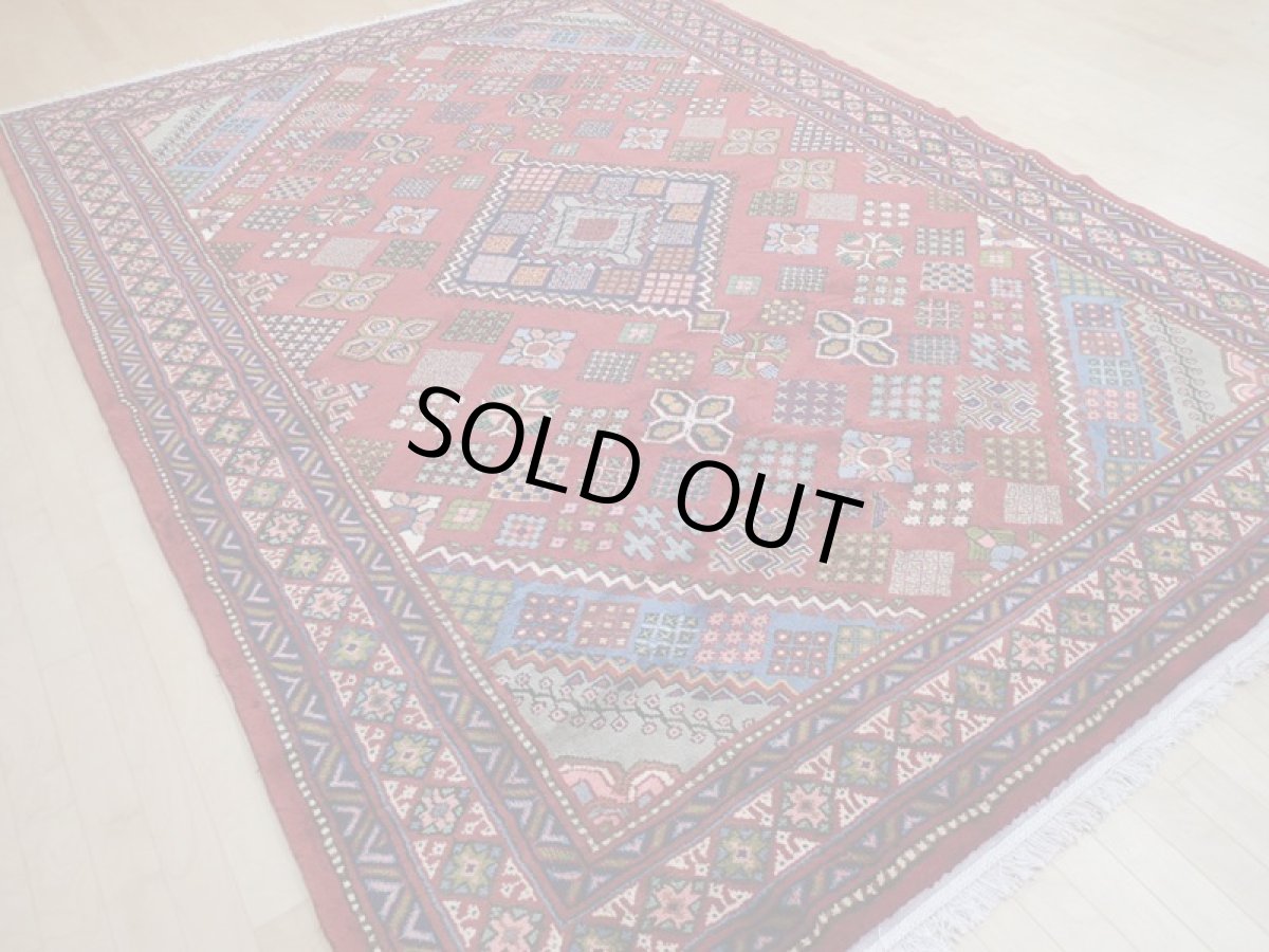 画像5: 新品 ペルシャ 絨毯 アラク リビング ダイニング サイズ 3.2m 6畳 3人掛け ソファ サイズ 316 x 234 cm 171 ウール 天然 手織り トライバル ラグ 敷物 マット カーペット ジョーシャガン柄 花菱模様 ギャッベの様なふかふか絨毯 (5)