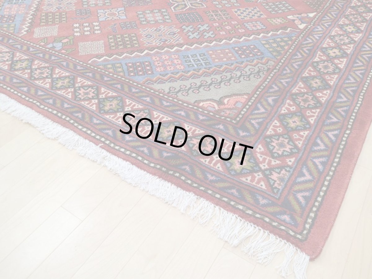 画像10: 新品 ペルシャ 絨毯 アラク リビング ダイニング サイズ 3.2m 6畳 3人掛け ソファ サイズ 316 x 234 cm 171 ウール 天然 手織り トライバル ラグ 敷物 マット カーペット ジョーシャガン柄 花菱模様 ギャッベの様なふかふか絨毯 (10)