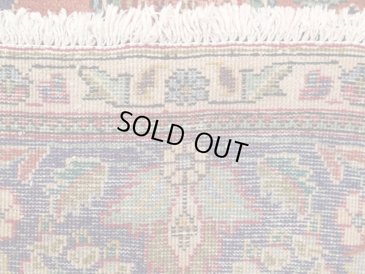 画像16: 良品 オールド ペルシャ 絨毯 タブリーズ リビング ダイニング 大判 3m 6畳 3人掛けソファ サイズ  300 x 208 cm z137 手織り トライバル ラグ 天然 ウール 敷物 マット カーペット 赤 メダリオン ヴィンテージ ビンテージ (16)