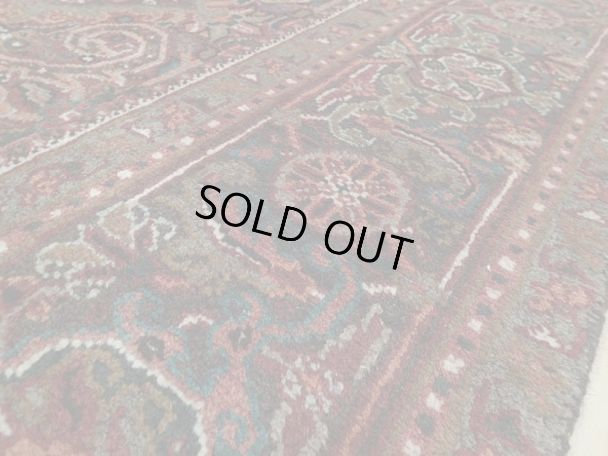 画像12: 良品 オールド ペルシャ 絨毯 ゲラバン リビング ダイニング 大判 3m 6畳 3人掛けソファ サイズ  295 x 207 cm z217 肉厚 ウール 天然 手織り トライバル ラグ 敷物 マット カーペット 茶 グレー メダリオン ヴィンテージ ビンテージ (12)