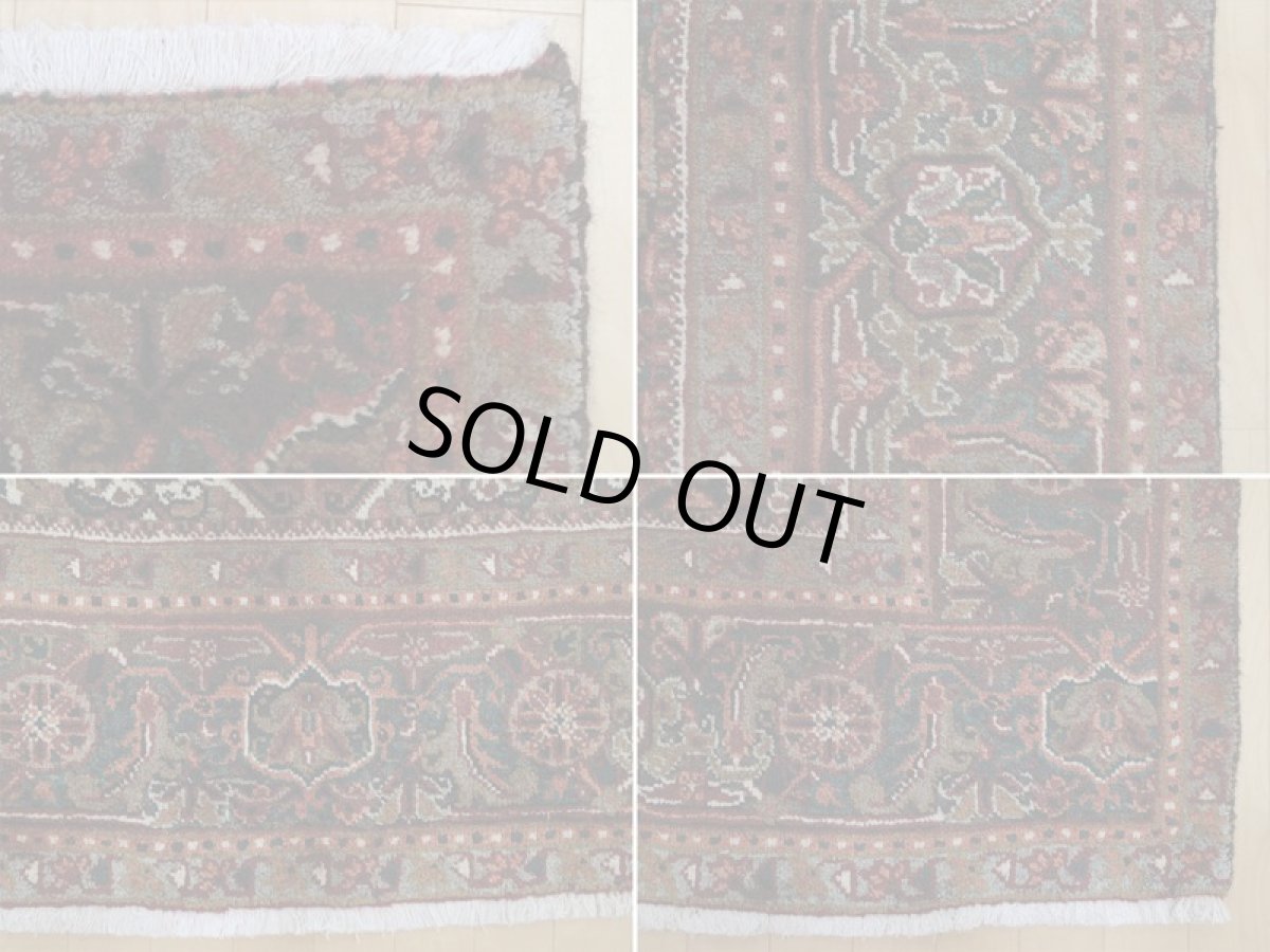 画像19: 良品 オールド ペルシャ 絨毯 ゲラバン リビング ダイニング 大判 3m 6畳 3人掛けソファ サイズ  295 x 207 cm z217 肉厚 ウール 天然 手織り トライバル ラグ 敷物 マット カーペット 茶 グレー メダリオン ヴィンテージ ビンテージ (19)