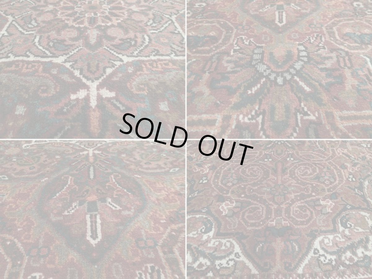 画像18: 良品 オールド ペルシャ 絨毯 ゲラバン リビング ダイニング 大判 3m 6畳 3人掛けソファ サイズ  295 x 207 cm z217 肉厚 ウール 天然 手織り トライバル ラグ 敷物 マット カーペット 茶 グレー メダリオン ヴィンテージ ビンテージ (18)