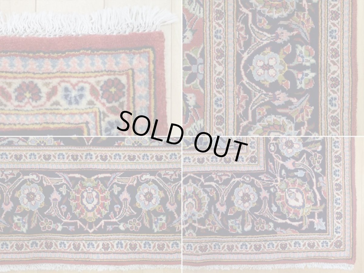 画像19: 美品 ペルシャ 絨毯 カシャーン リビング ダイニング 大判 3.2m 6畳 3人掛けソファ サイズ  318 x 195 cm z133 手織り トライバル ラグ 天然 ウール 敷物 マット カーペット 赤 オレンジ メダリオン ヴィンテージ ビンテージ (19)