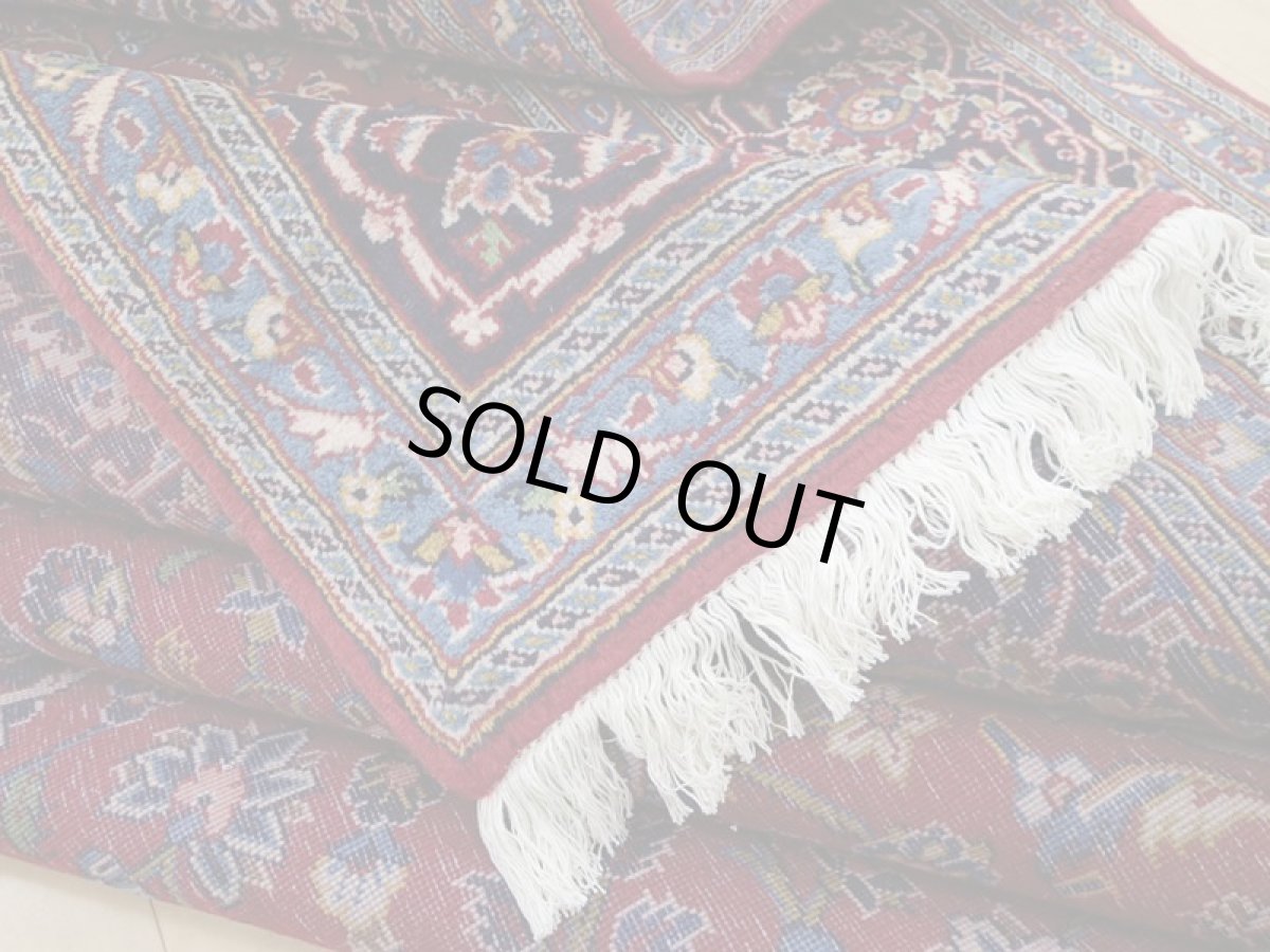 画像14: 美品 ペルシャ 絨毯 カシャーン リビング ダイニング 大判 3.7m 3人掛けソファ サイズ  362 x 233 cm z145 肉厚 ウール 手織り トライバル ラグ 天然 敷物 マット カーペット 赤 メダリオン ヴィンテージ ビンテージ (14)