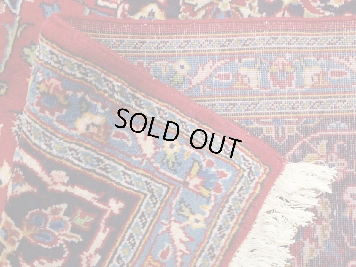 画像15: 美品 ペルシャ 絨毯 カシャーン リビング ダイニング 大判 3.7m 3人掛けソファ サイズ  362 x 233 cm z145 肉厚 ウール 手織り トライバル ラグ 天然 敷物 マット カーペット 赤 メダリオン ヴィンテージ ビンテージ (15)