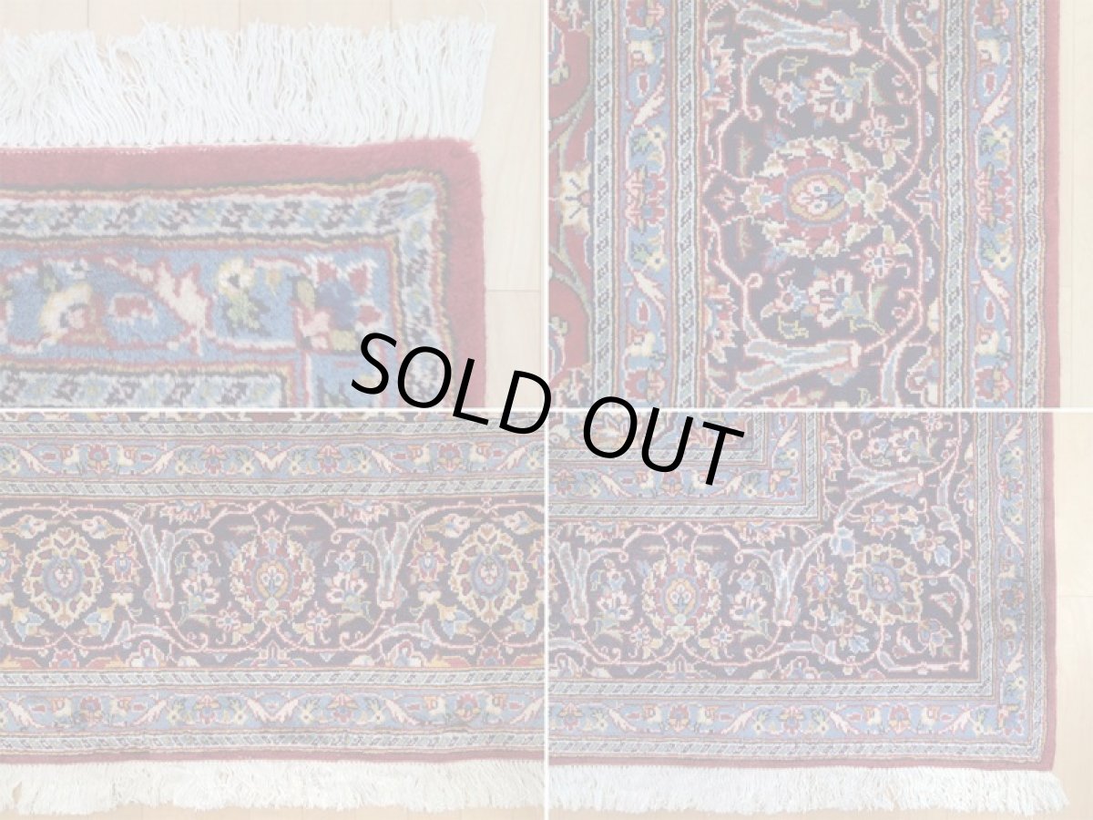 画像19: 美品 ペルシャ 絨毯 カシャーン リビング ダイニング 大判 3.7m 3人掛けソファ サイズ  362 x 233 cm z145 肉厚 ウール 手織り トライバル ラグ 天然 敷物 マット カーペット 赤 メダリオン ヴィンテージ ビンテージ (19)