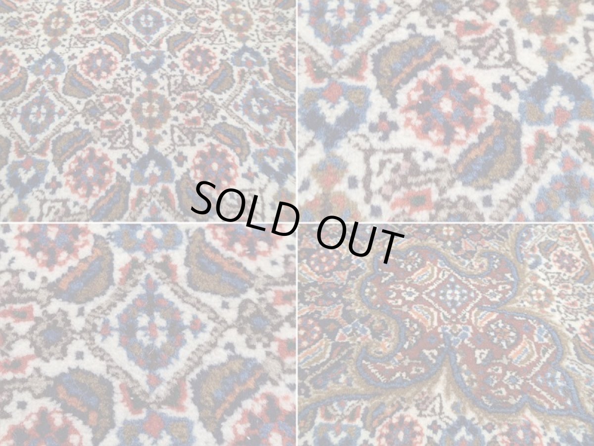 画像15: 新品 ペルシャ 絨毯 ムード リビング ダイニング サイズ 3m 6畳 3人掛け ソファ サイズ 295 x 200 cm 152 ウール 天然 手織り トライバル ラグ 敷物 マット カーペット 紺 クリーム マヒ ヘラティ 柄 (15)