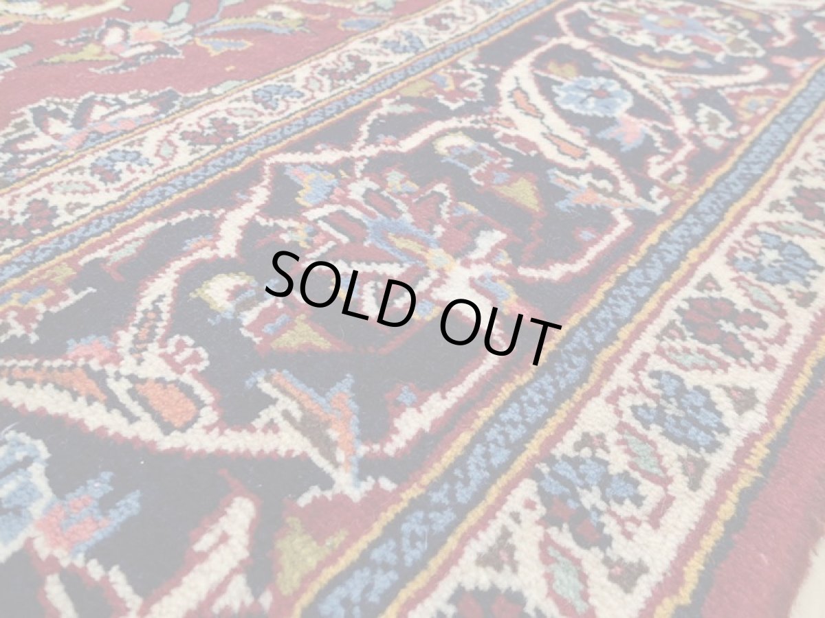 画像13: 良品 ペルシャ 絨毯 カシャーン 2.6m リビング ダイニング サイズ  260 x 155 cm z157 肉厚 ウール 手織り トライバル ラグ 天然 敷物 マット カーペット 赤 メダリオン ヴィンテージ ビンテージ (13)