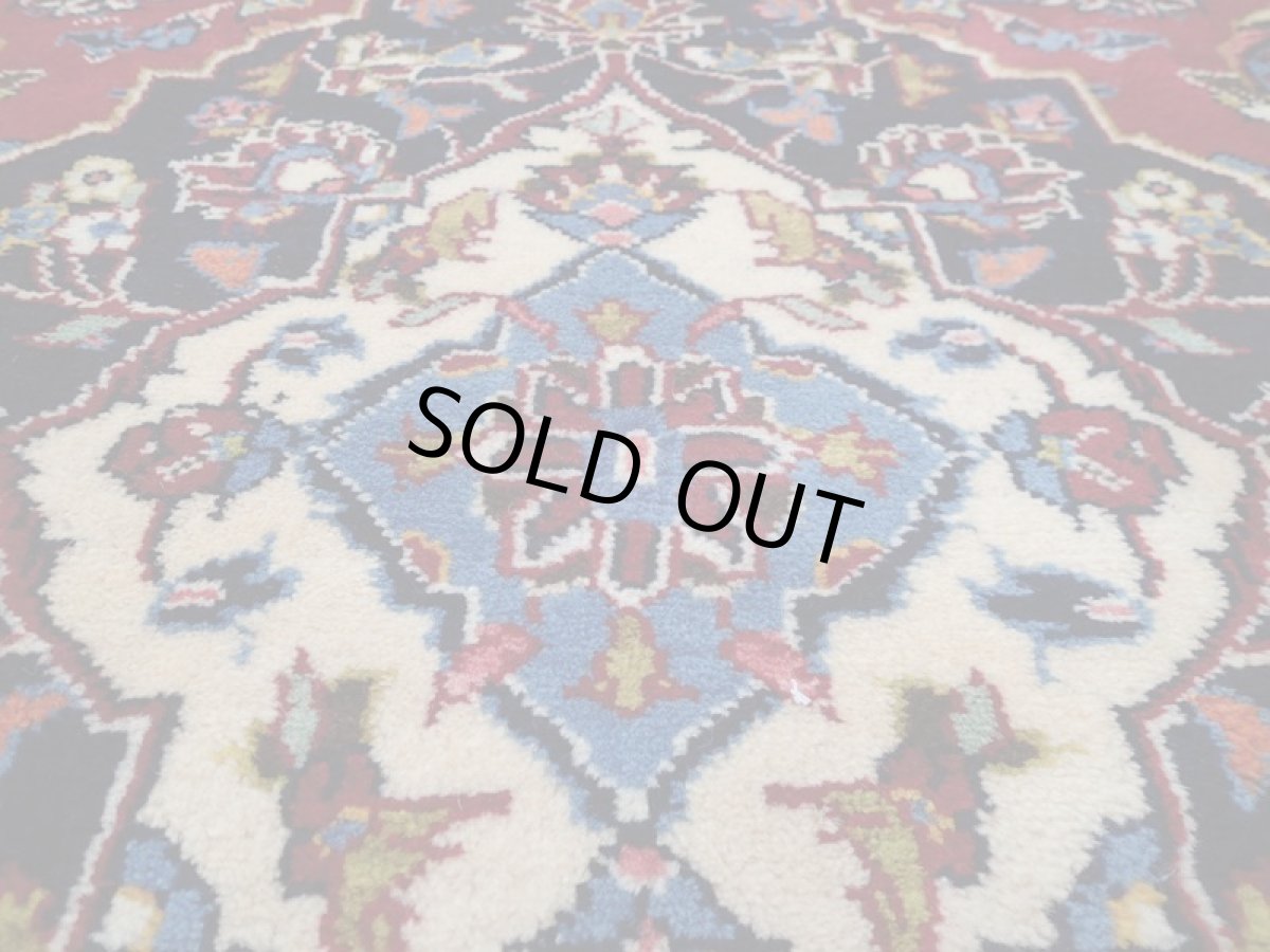 画像11: 良品 ペルシャ 絨毯 カシャーン 2.6m リビング ダイニング サイズ  260 x 155 cm z157 肉厚 ウール 手織り トライバル ラグ 天然 敷物 マット カーペット 赤 メダリオン ヴィンテージ ビンテージ (11)