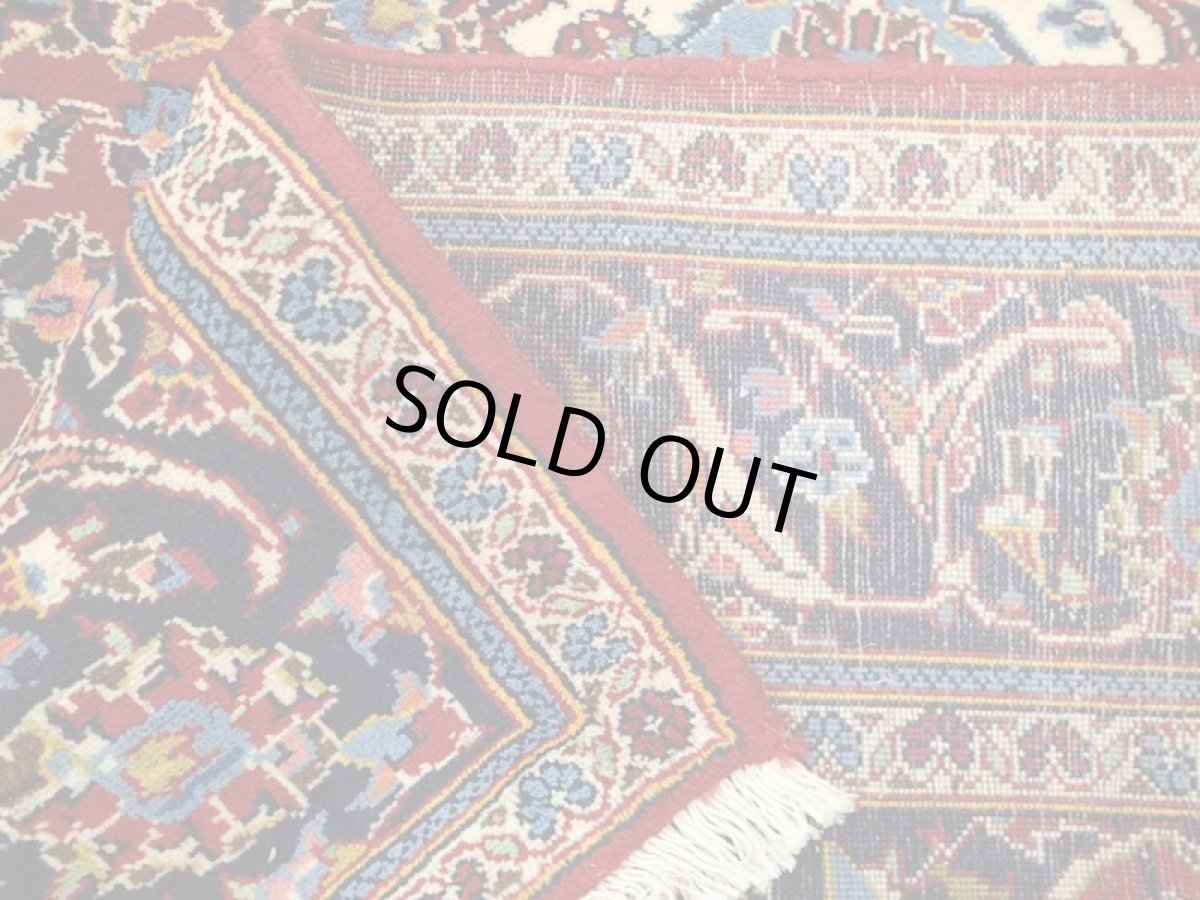 画像15: 良品 ペルシャ 絨毯 カシャーン 2.6m リビング ダイニング サイズ  260 x 155 cm z157 肉厚 ウール 手織り トライバル ラグ 天然 敷物 マット カーペット 赤 メダリオン ヴィンテージ ビンテージ (15)