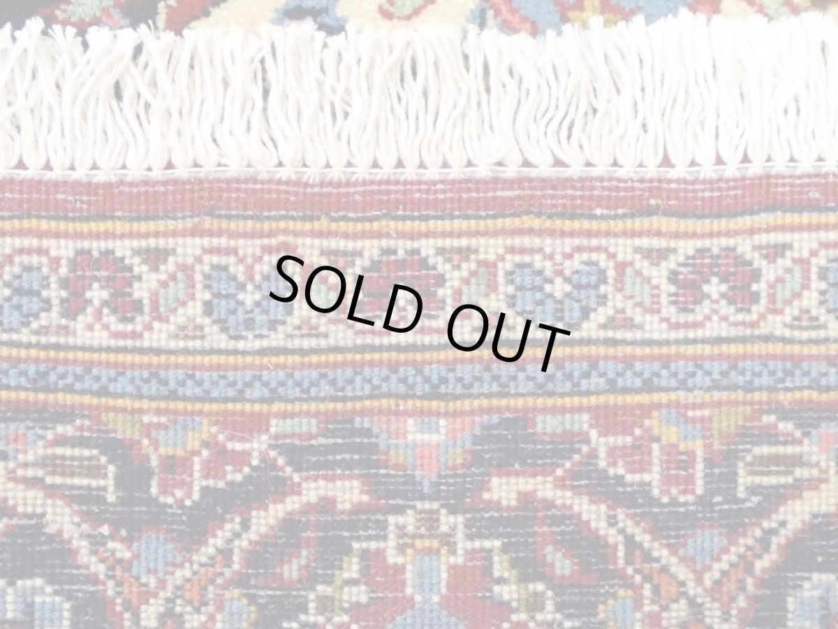 画像16: 良品 ペルシャ 絨毯 カシャーン 2.6m リビング ダイニング サイズ  260 x 155 cm z157 肉厚 ウール 手織り トライバル ラグ 天然 敷物 マット カーペット 赤 メダリオン ヴィンテージ ビンテージ (16)