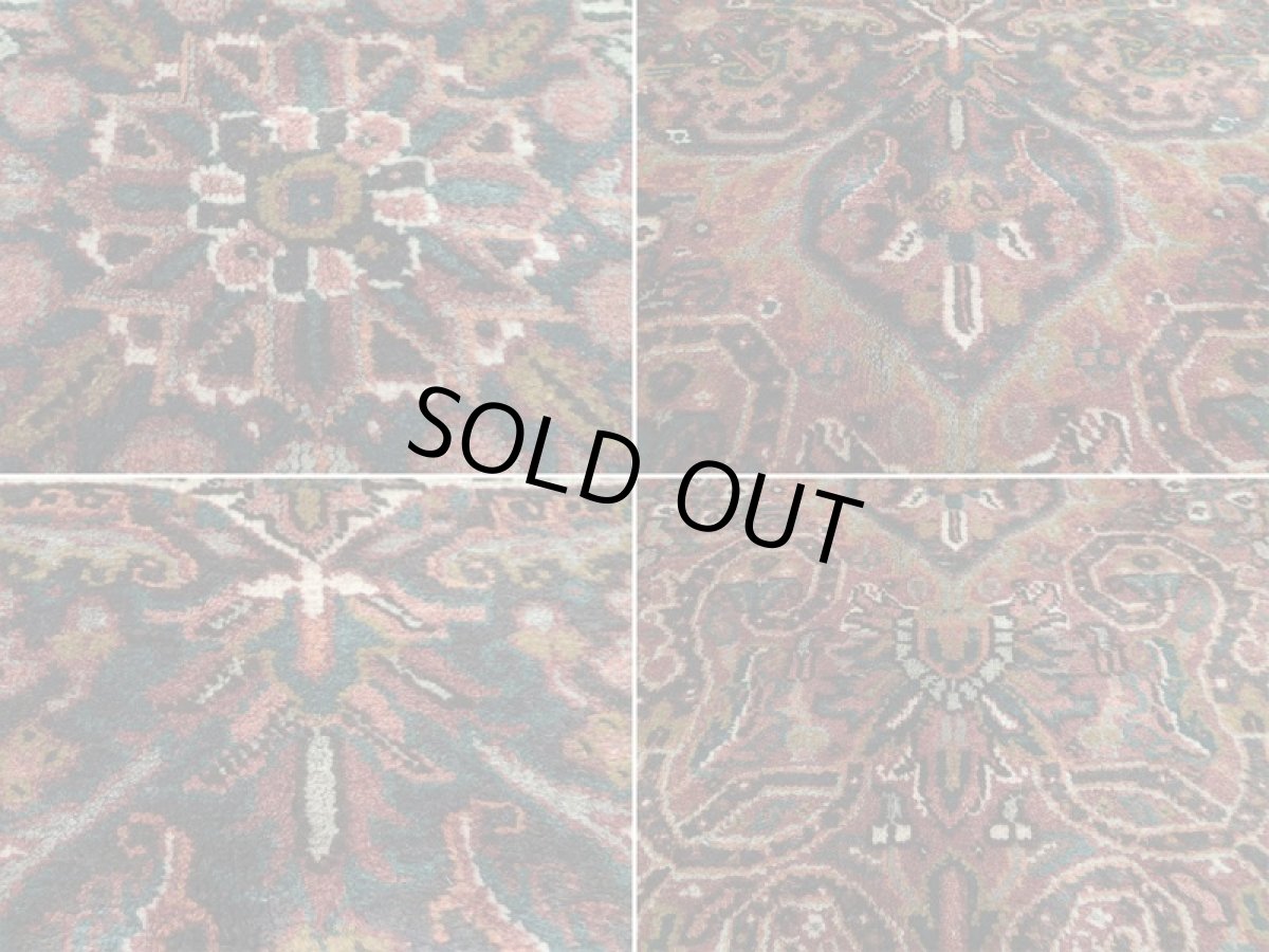 画像18: 良品 オールド ペルシャ 絨毯 ゲラバン リビング ダイニング 大判 3m 6畳 3人掛けソファ サイズ  300 x 210 cm z220 肉厚 ウール 天然 手織り トライバル ラグ 敷物 マット カーペット 茶 グレー メダリオン ヴィンテージ ビンテージ (18)