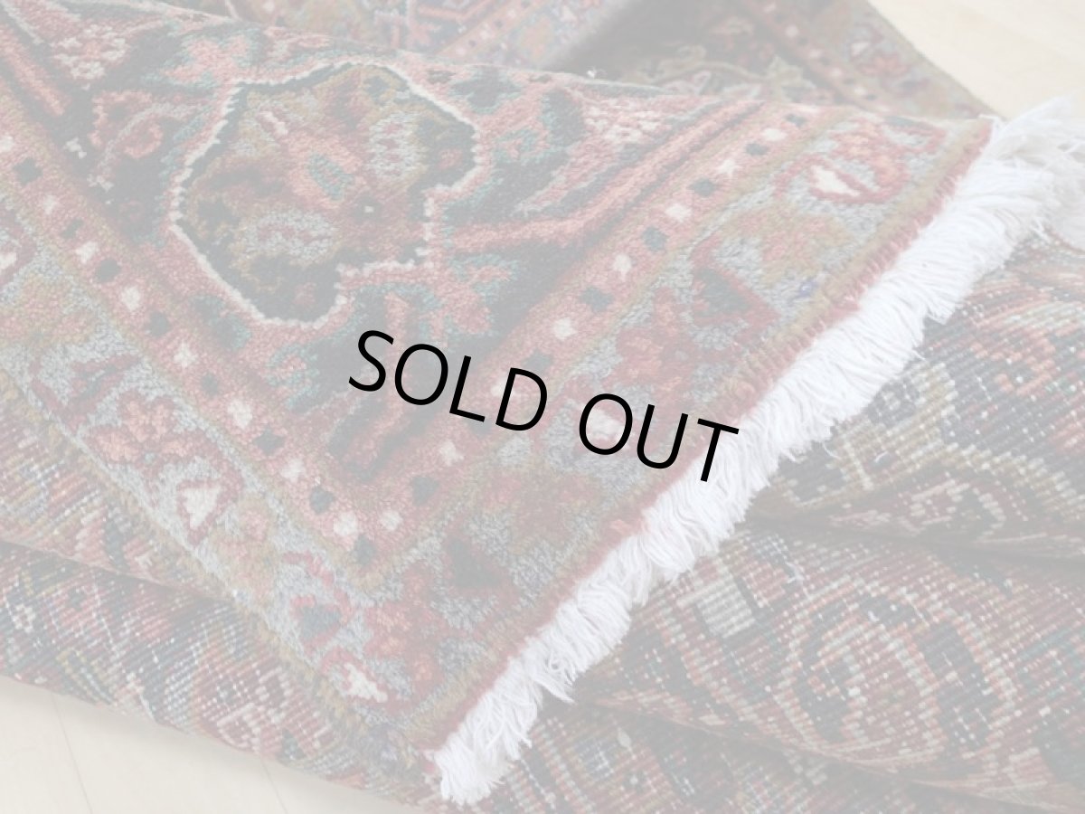 画像13: 良品 オールド ペルシャ 絨毯 ゲラバン リビング ダイニング 大判 3m 6畳 3人掛けソファ サイズ  300 x 210 cm z220 肉厚 ウール 天然 手織り トライバル ラグ 敷物 マット カーペット 茶 グレー メダリオン ヴィンテージ ビンテージ (13)