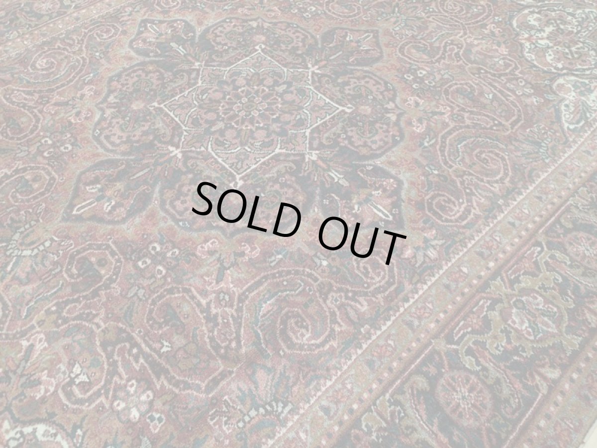 画像8: 良品 オールド ペルシャ 絨毯 ゲラバン リビング ダイニング 大判 3m 6畳 3人掛けソファ サイズ  300 x 210 cm z220 肉厚 ウール 天然 手織り トライバル ラグ 敷物 マット カーペット 茶 グレー メダリオン ヴィンテージ ビンテージ (8)