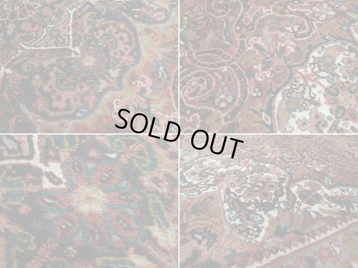 画像17: 良品 オールド ペルシャ 絨毯 ゲラバン リビング ダイニング 大判 3m 6畳 3人掛けソファ サイズ  300 x 210 cm z220 肉厚 ウール 天然 手織り トライバル ラグ 敷物 マット カーペット 茶 グレー メダリオン ヴィンテージ ビンテージ (17)