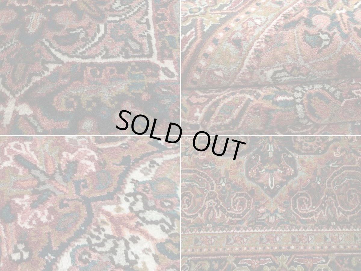 画像16: 良品 オールド ペルシャ 絨毯 ゲラバン リビング ダイニング 大判 3m 6畳 3人掛けソファ サイズ  300 x 210 cm z220 肉厚 ウール 天然 手織り トライバル ラグ 敷物 マット カーペット 茶 グレー メダリオン ヴィンテージ ビンテージ (16)