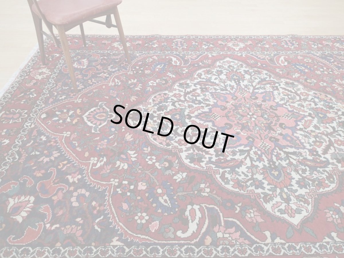 画像3: 良品 経年60年程度 ペルシャ 絨毯 バクティヤリ リビング ダイニング 大判 3m 6畳 3人掛けソファ サイズ 308 x 210 cm 153 天然 草木染 ウール 手織り トライバル ラグ 敷物 マット カーペット オールド アンティーク ヴィンテージ ビンテージ (3)