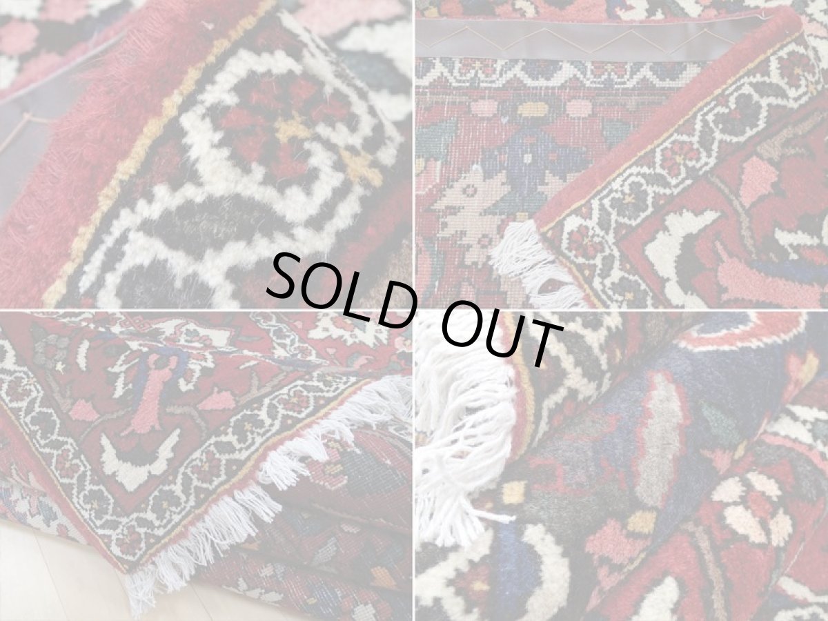 画像16: 良品 経年60年程度 ペルシャ 絨毯 バクティヤリ リビング ダイニング 大判 3m 6畳 3人掛けソファ サイズ 308 x 210 cm 153 天然 草木染 ウール 手織り トライバル ラグ 敷物 マット カーペット オールド アンティーク ヴィンテージ ビンテージ (16)