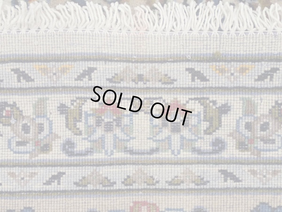 画像16: 良品 ペルシャ 絨毯 カシャーン リビング ダイニング 大判 4m 10畳 3人掛けソファ サイズ  407 x 304 cm z140 肉厚 ウール 手織り トライバル ラグ 天然 敷物 マット カーペット 生成り メダリオン ヴィンテージ ビンテージ (16)