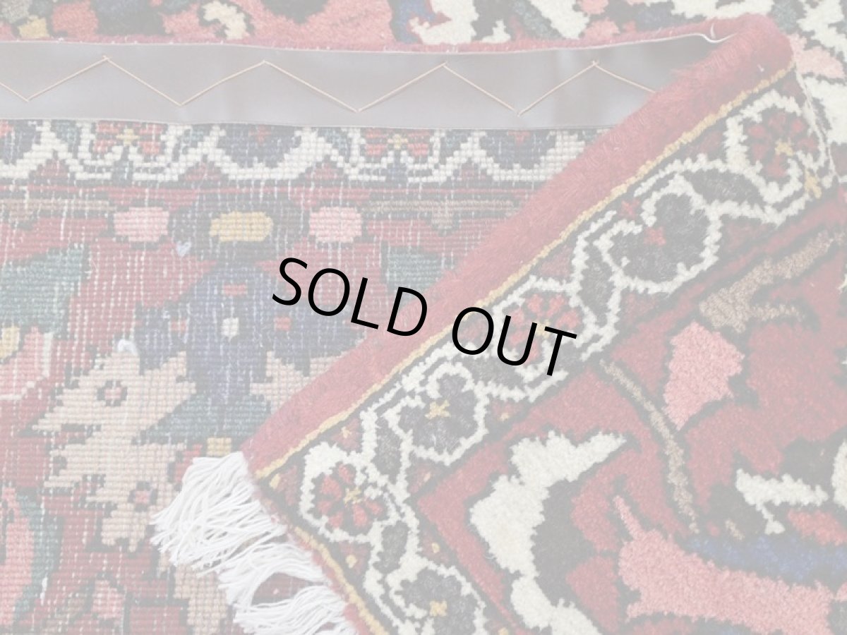 画像14: 良品 経年60年程度 ペルシャ 絨毯 バクティヤリ リビング ダイニング 大判 3m 6畳 3人掛けソファ サイズ 308 x 210 cm 153 天然 草木染 ウール 手織り トライバル ラグ 敷物 マット カーペット オールド アンティーク ヴィンテージ ビンテージ (14)